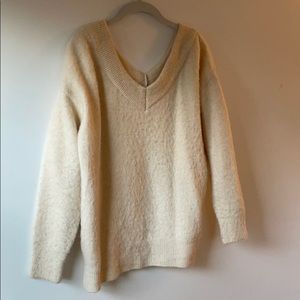 Fuzzy topshop v neck sweater